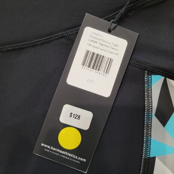 Karma‎ Printed Danica Tights in GTM Turquoise - Size Large - Picture 5 of 9